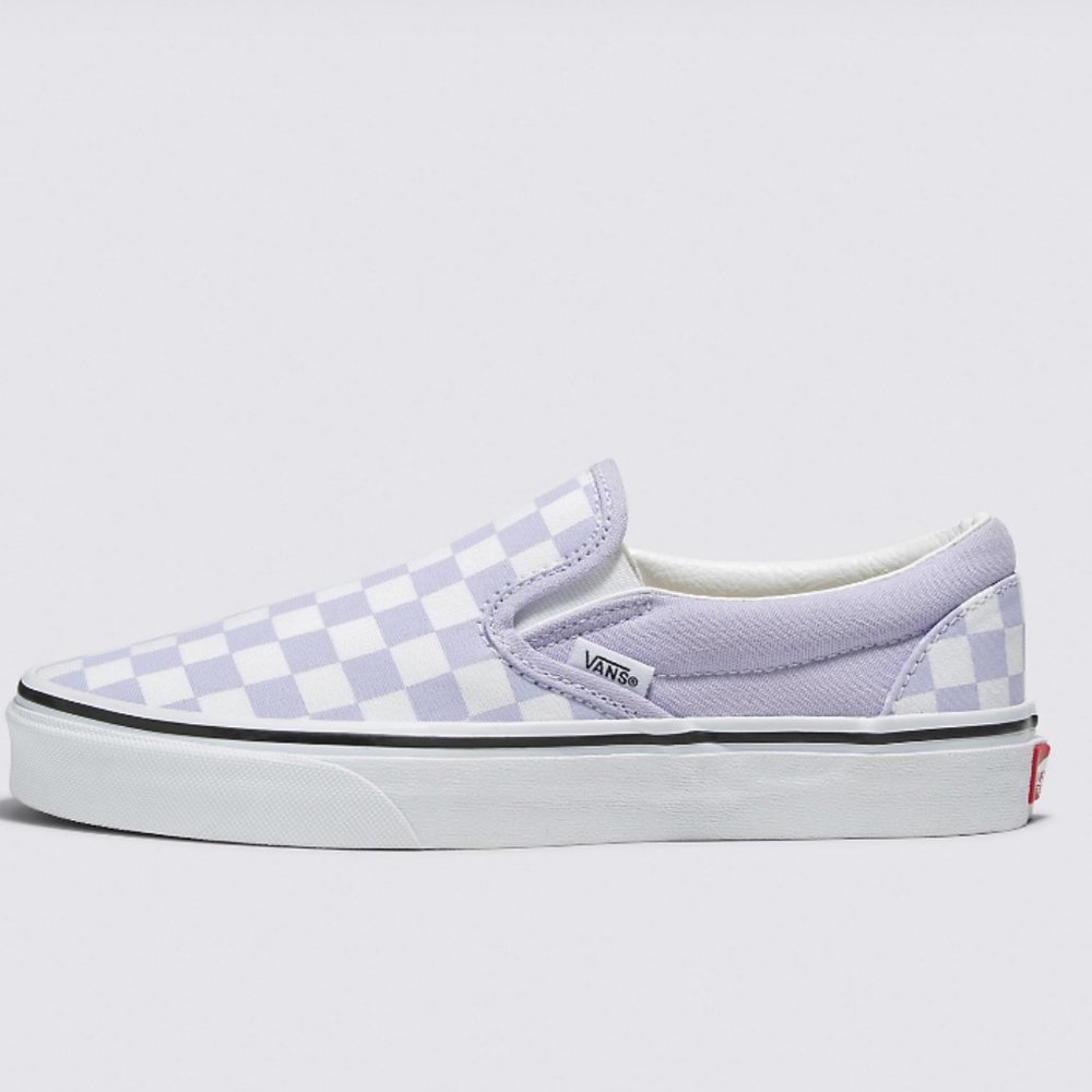 Classic Slip-On Checkerboard Shoe - Purple Heather Size 8 NWT
